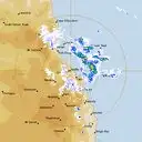Live Cairns Weather Radar - 128km - Rain Rate