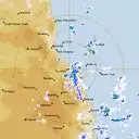 Live Cairns Weather Radar - 128km - Rain Rate