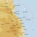 Live Cairns Weather Radar - 128km - Rain Rate