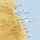Live Cairns Weather Radar - 128km - Rain Rate