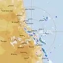 Live Cairns Weather Radar - 128km - Rain Rate