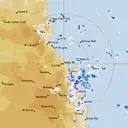 Live Cairns Weather Radar - 128km - Rain Rate