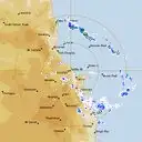 Live Cairns Weather Radar - 128km - Rain Rate