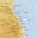 Live Cairns Weather Radar - 128km - Rain Rate