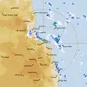 Live Cairns Weather Radar - 128km - Rain Rate