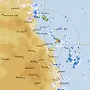 Live Cairns Weather Radar - 128km - Rain Rate