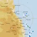 Live Cairns Weather Radar - 128km - Rain Rate