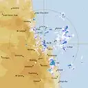Live Cairns Weather Radar - 128km - Rain Rate