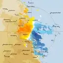 Live Cairns Weather Radar - 128km - Doppler Wind