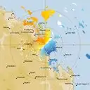 Live Mackay Weather Radar - 128km - Doppler Wind