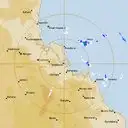 Live Gladstone Weather Radar - 128km - Rain Rate