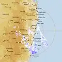 Live Grafton Weather Radar - 256km - Rain Rate