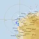 Live Learmonth Weather Radar - 512km - Rain Rate
