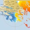 Live Albany Weather Radar - 128km - Doppler Wind