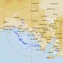 Live Ceduna Weather Radar - 512km - Rain Rate