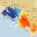 Live Ceduna Weather Radar - 128km - Doppler Wind