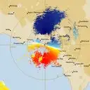 Live Ceduna Weather Radar - 128km - Doppler Wind
