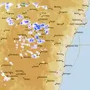 Live Canberra Weather Radar - 128km - Rain Rate