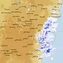 Live Canberra Weather Radar - 128km - Rain Rate