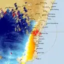 Live Canberra Weather Radar - 128km - Doppler Wind
