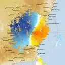 Live Canberra Weather Radar - 128km - Doppler Wind