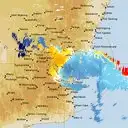 Live Canberra Weather Radar - 128km - Doppler Wind