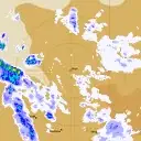 Live Giles Weather Radar - 128km - Rain Rate