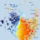 Live West Takone Weather Radar - 128km - Doppler Wind