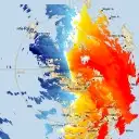 Live West Takone Weather Radar - 128km - Doppler Wind