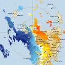 Live West Takone Weather Radar - 128km - Doppler Wind
