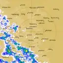 Live South Doodlakine Weather Radar - 128km - Rain Rate