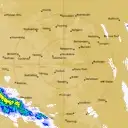 Live South Doodlakine Weather Radar - 128km - Rain Rate