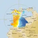 Live Darwin Weather Radar - 128km - Doppler Wind