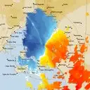 Live Adelaide Weather Radar - 128km - Doppler Wind