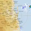 Live Brisbane Weather Radar - 128km - Rain Rate
