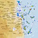 Live Brisbane Weather Radar - 128km - Rain Rate