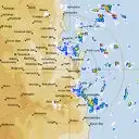 Live Brisbane Weather Radar - 128km - Rain Rate