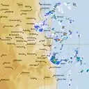 Live Brisbane Weather Radar - 128km - Rain Rate