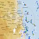 Live Brisbane Weather Radar - 128km - Rain Rate
