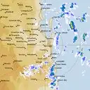 Live Brisbane Weather Radar - 128km - Rain Rate