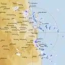 Live Brisbane Weather Radar - 128km - Rain Rate