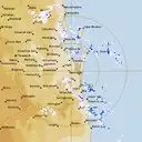 Live Brisbane Weather Radar - 128km - Rain Rate