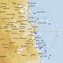 Live Brisbane Weather Radar - 128km - Rain Rate