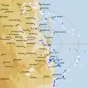 Live Brisbane Weather Radar - 128km - Rain Rate