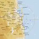 Live Brisbane Weather Radar - 128km - Rain Rate