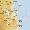 Live Brisbane Weather Radar - 128km - Rain Rate