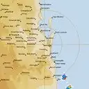 Live Brisbane Weather Radar - 128km - Rain Rate