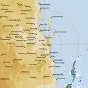 Live Brisbane Weather Radar - 128km - Rain Rate