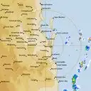Live Brisbane Weather Radar - 128km - Rain Rate