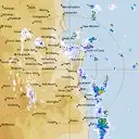 Live Brisbane Weather Radar - 128km - Rain Rate
